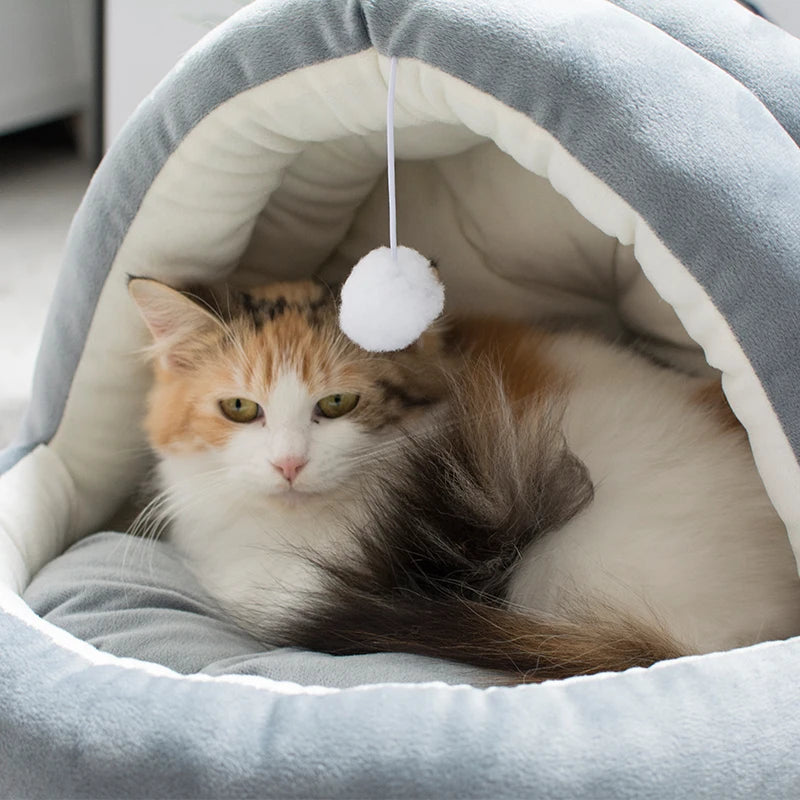 Soft Luxury Removable Folding Cat Bed