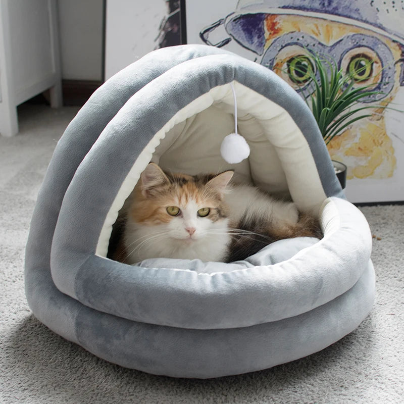 Soft Luxury Removable Folding Cat Bed