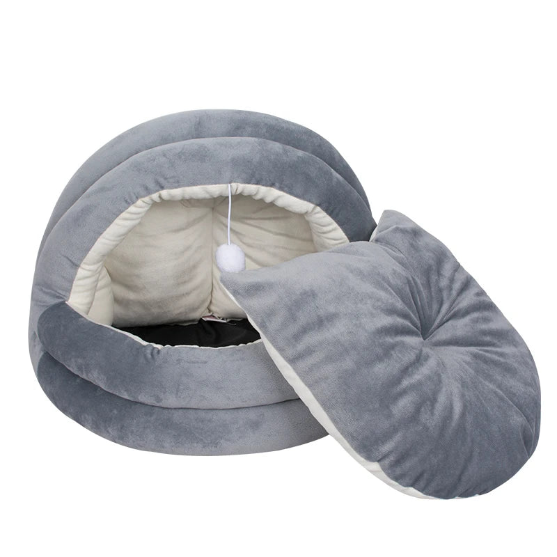 Soft Luxury Removable Folding Cat Bed