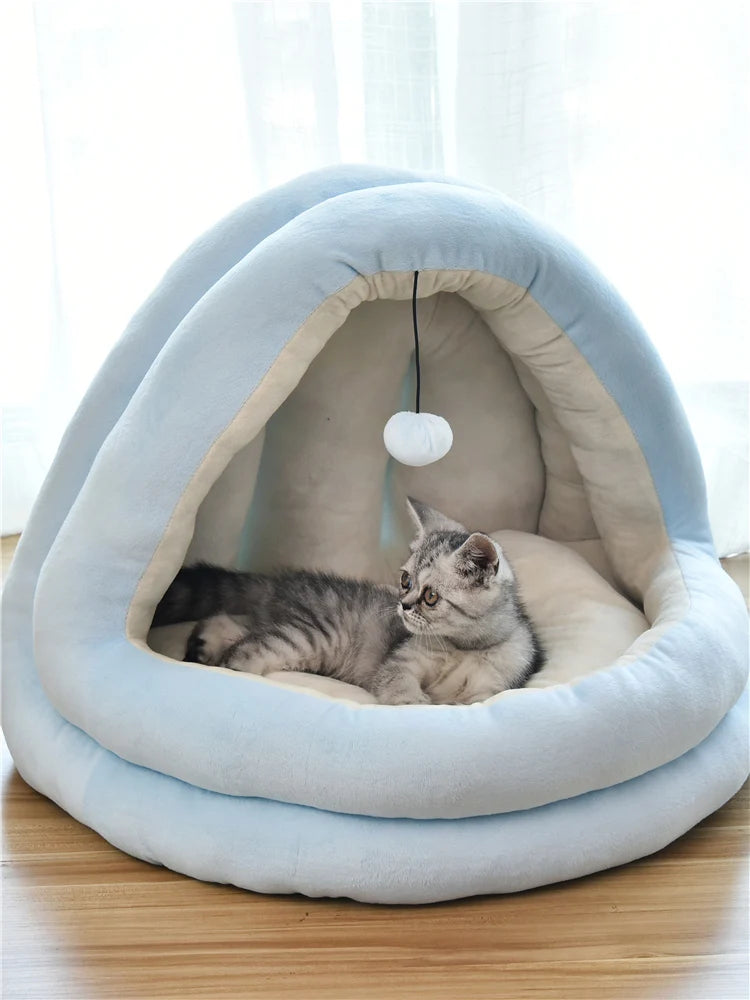 Soft Luxury Removable Folding Cat Bed