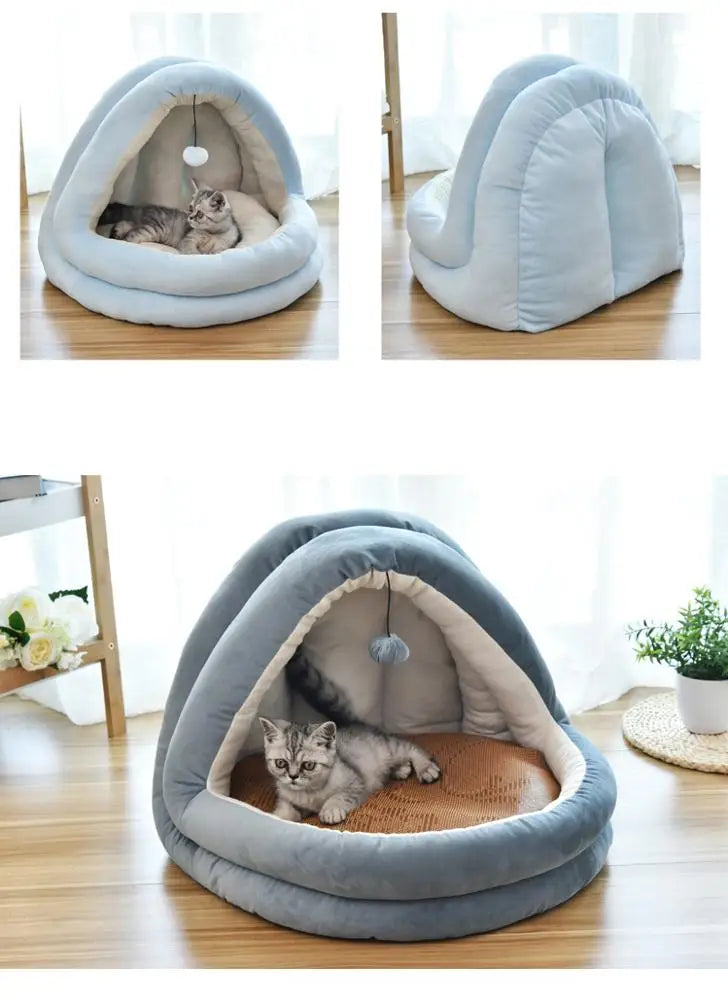 Soft Luxury Removable Folding Cat Bed