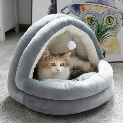  Soft Luxury Removable Folding Cat Bed